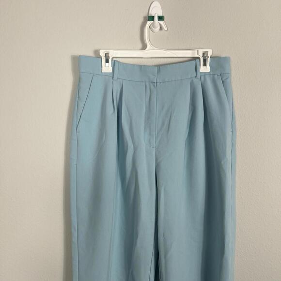 Abercrombie & Fitch Sloane Tailored Wide Leg Pants Women’s 32/14 Blue High Rise - Picture 2 of 8